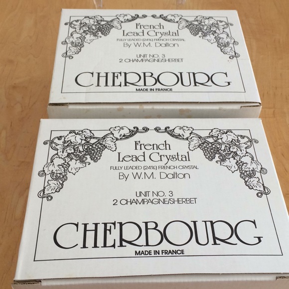 Vintage,Unused Crystal Champagne/Sherbet Glasses - Picture 4 of 4